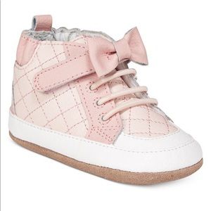 Robeez Girls 12-18 Months New Pink Hightops Bow
